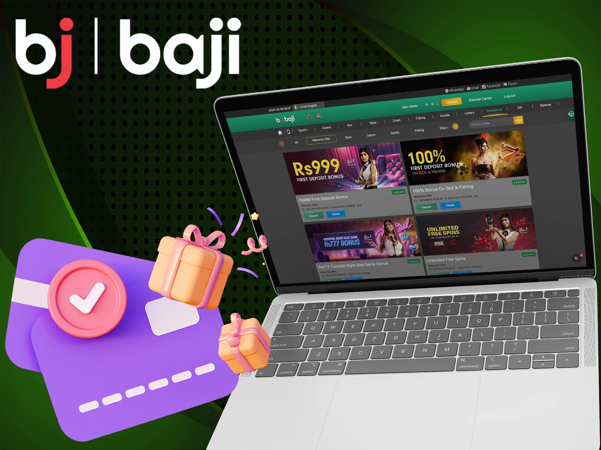 Get a Baji bonus after making your first deposit from Baji Bet. Refill your account now!