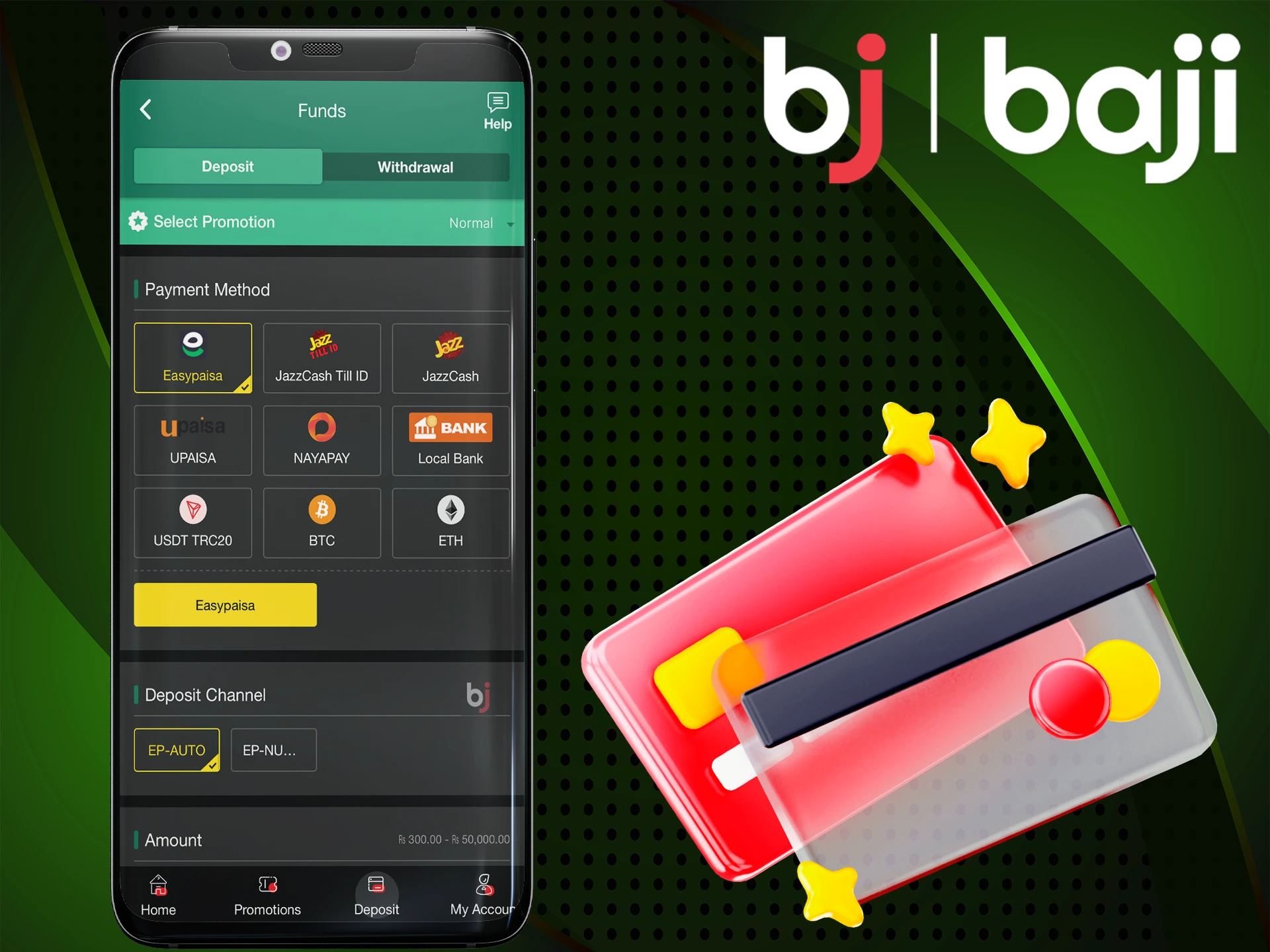 You can fund your Baji Bet gaming account using the Baji app.