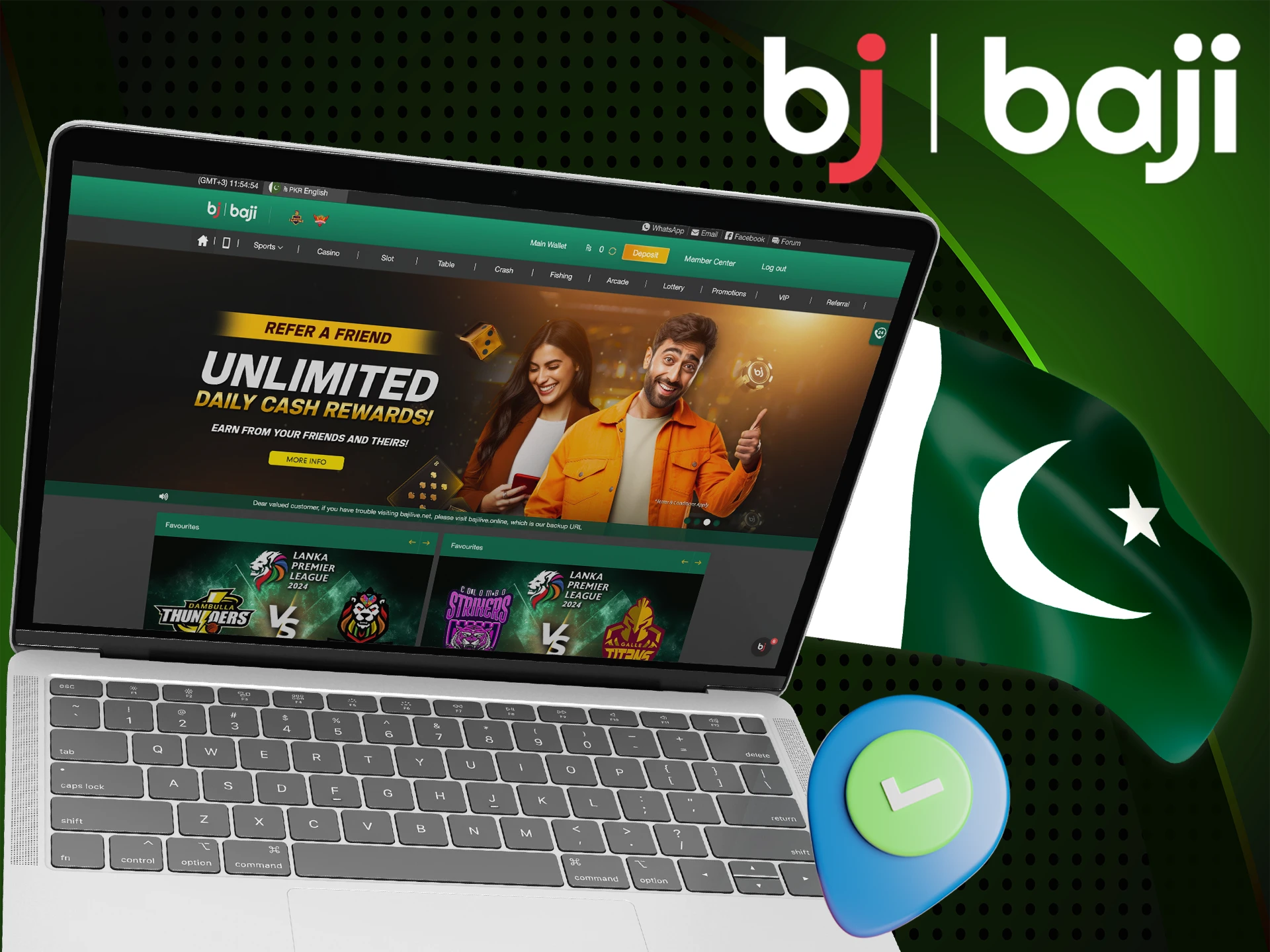 Baji Bet is authorised and fully legal within Pakistan.