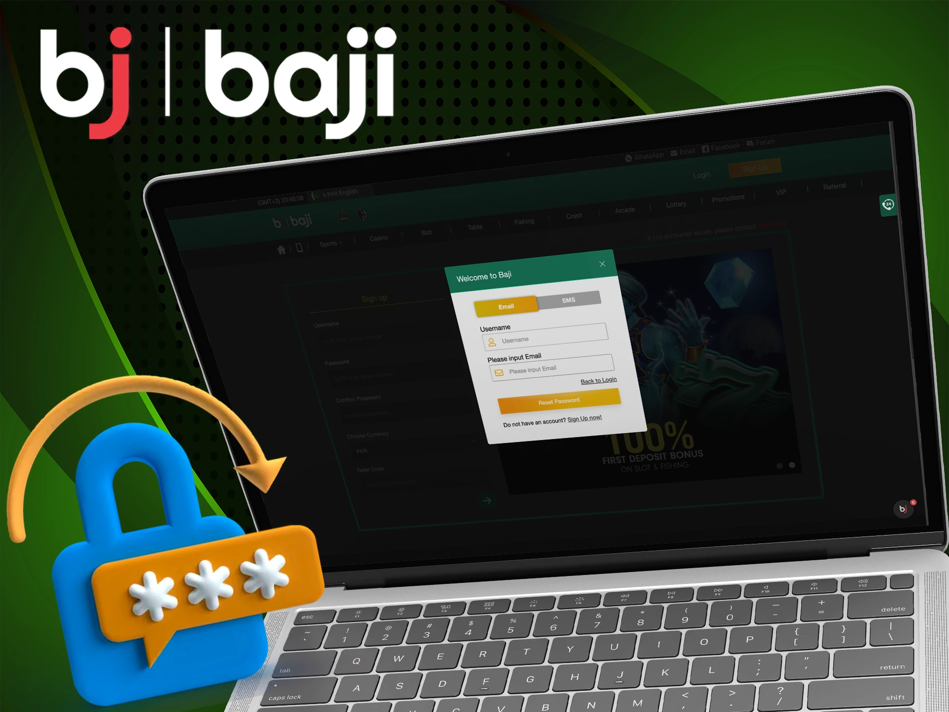 Bj Baji has an option to reset your password if you forget. Recover your account now!