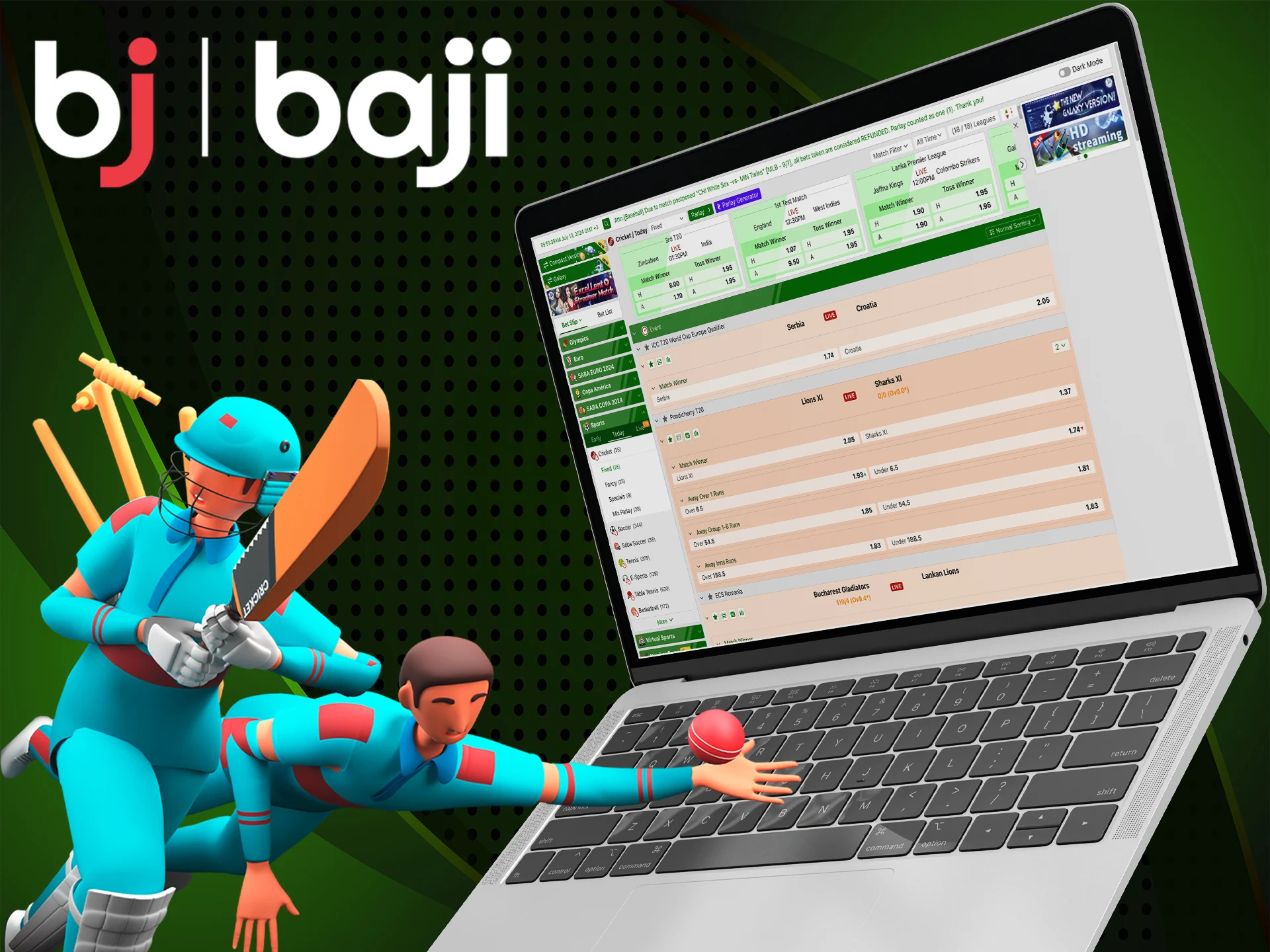 Enjoy your cricket betting with Baji. Start betting on cricket with Baji now