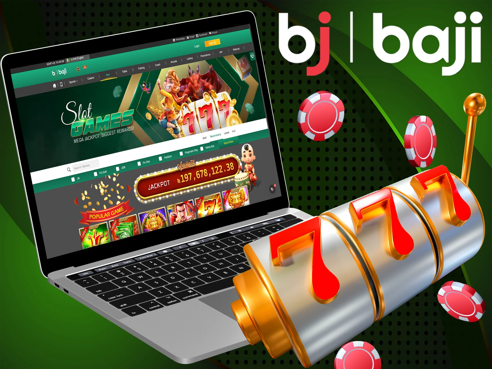 Spin your favourite slots at Bj Baji and get lucky. Try baji game and slots now