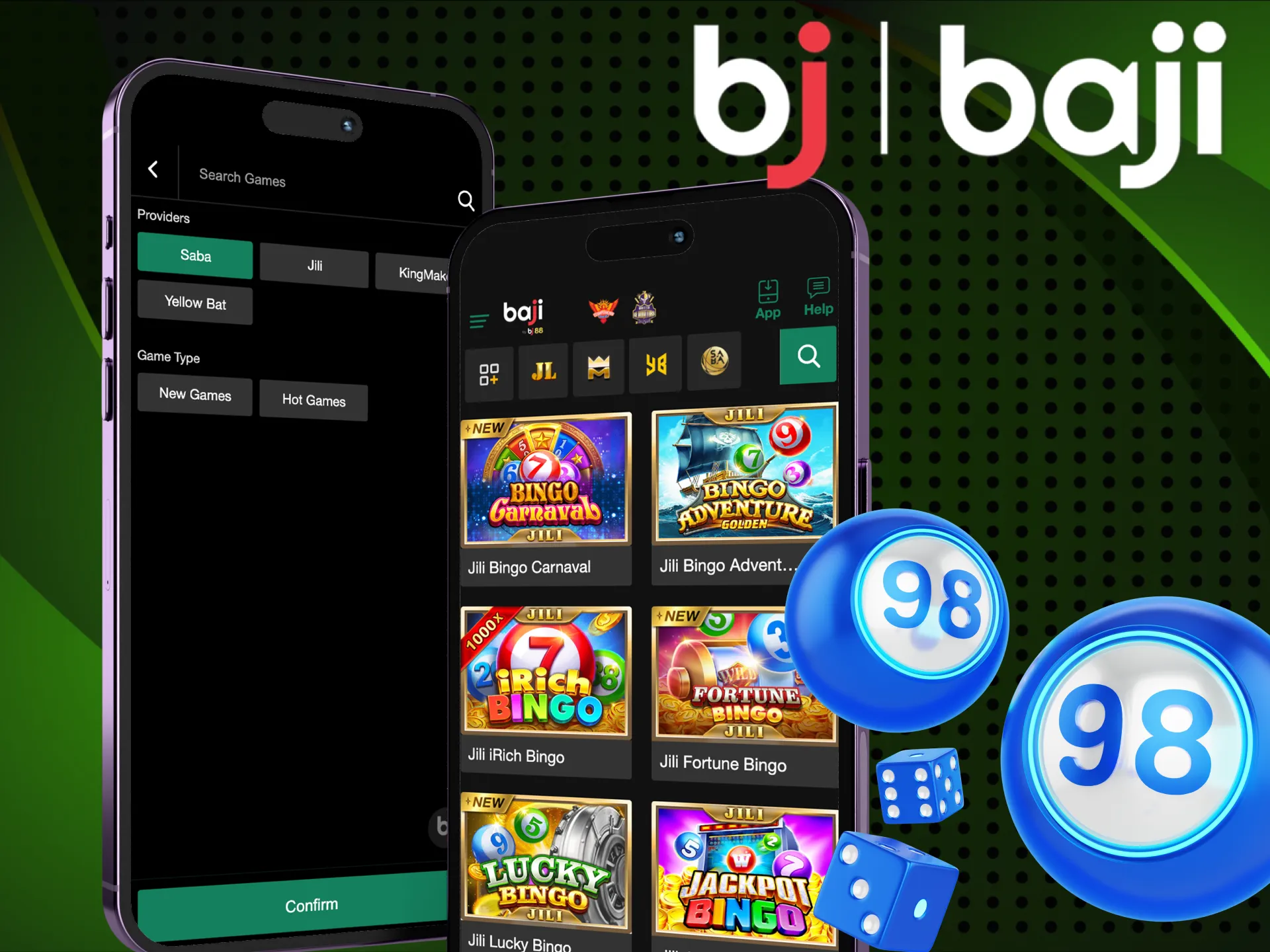 Lottery games on the Baji online casino website from the most popular providers.