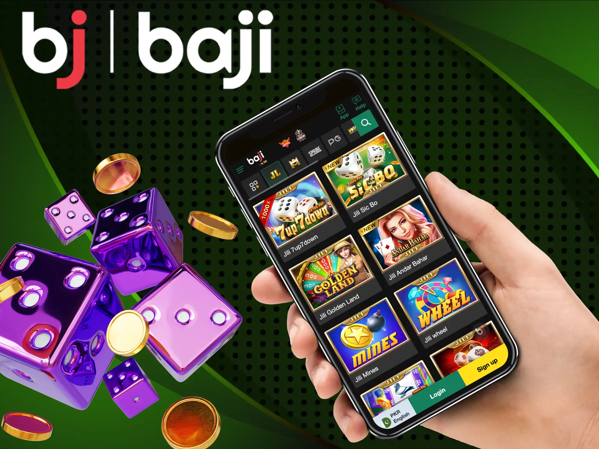 You can play Baji online casino on your phone.