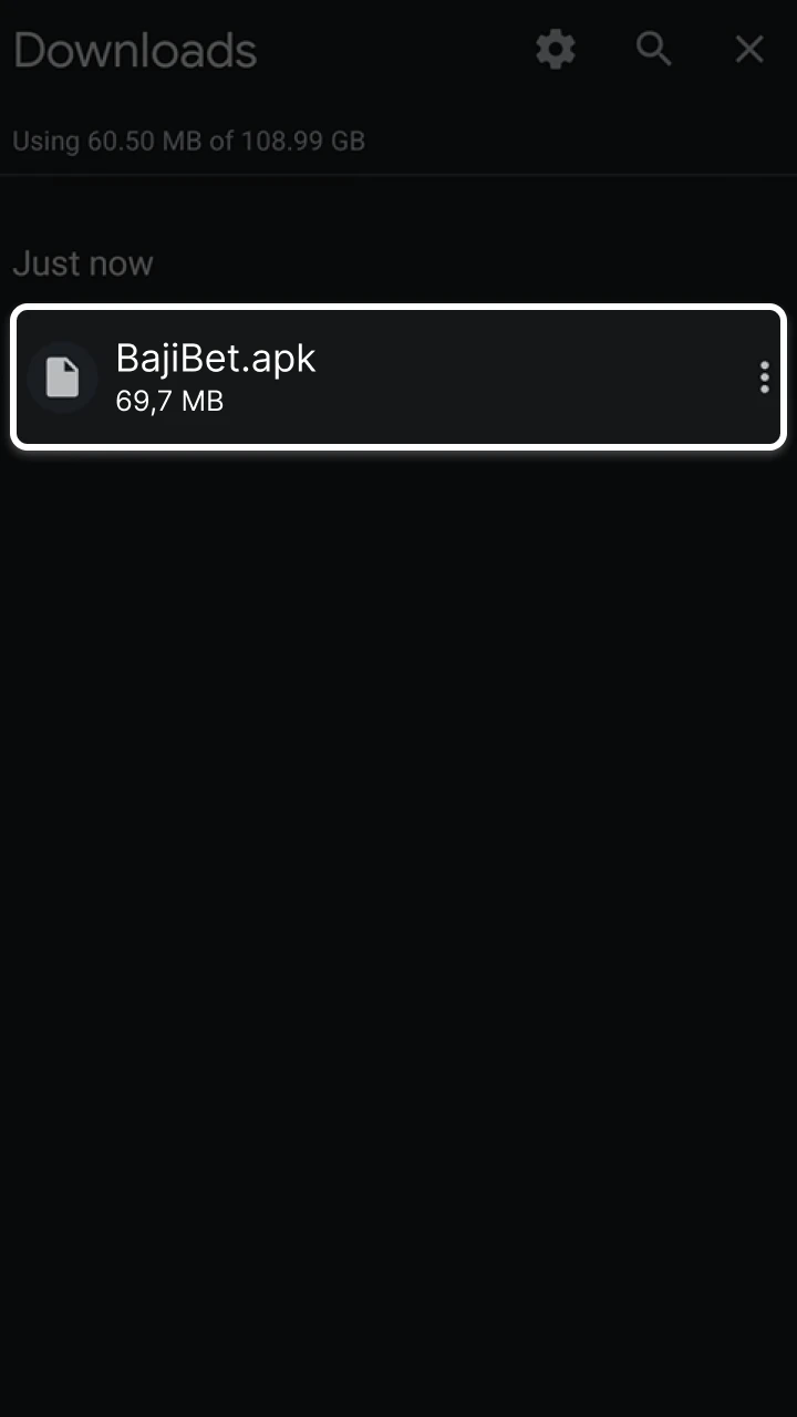 Find and install the Baji APK file to start betting on Baji.