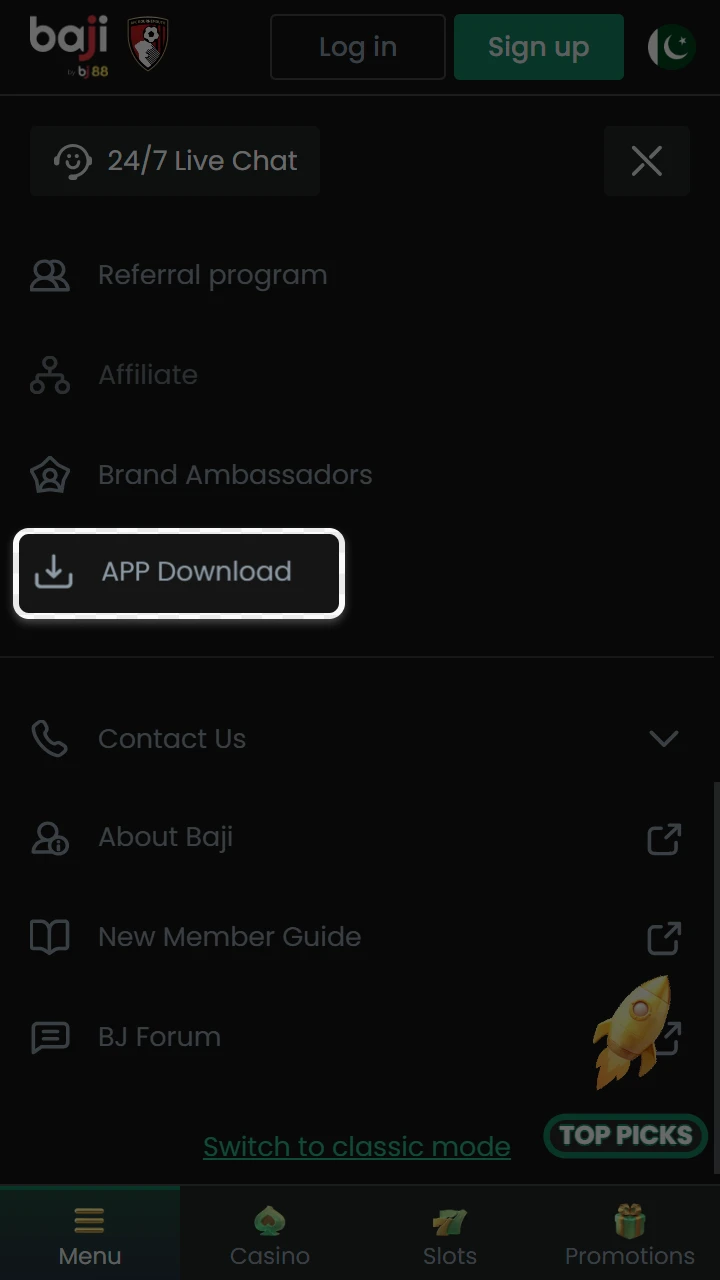 Open the Bj Baji installation page and start installing the app now.