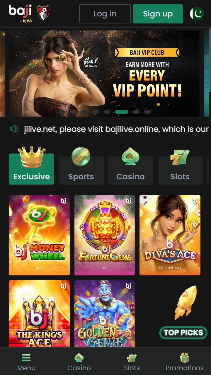 Start betting after registration on the official Baji website.
