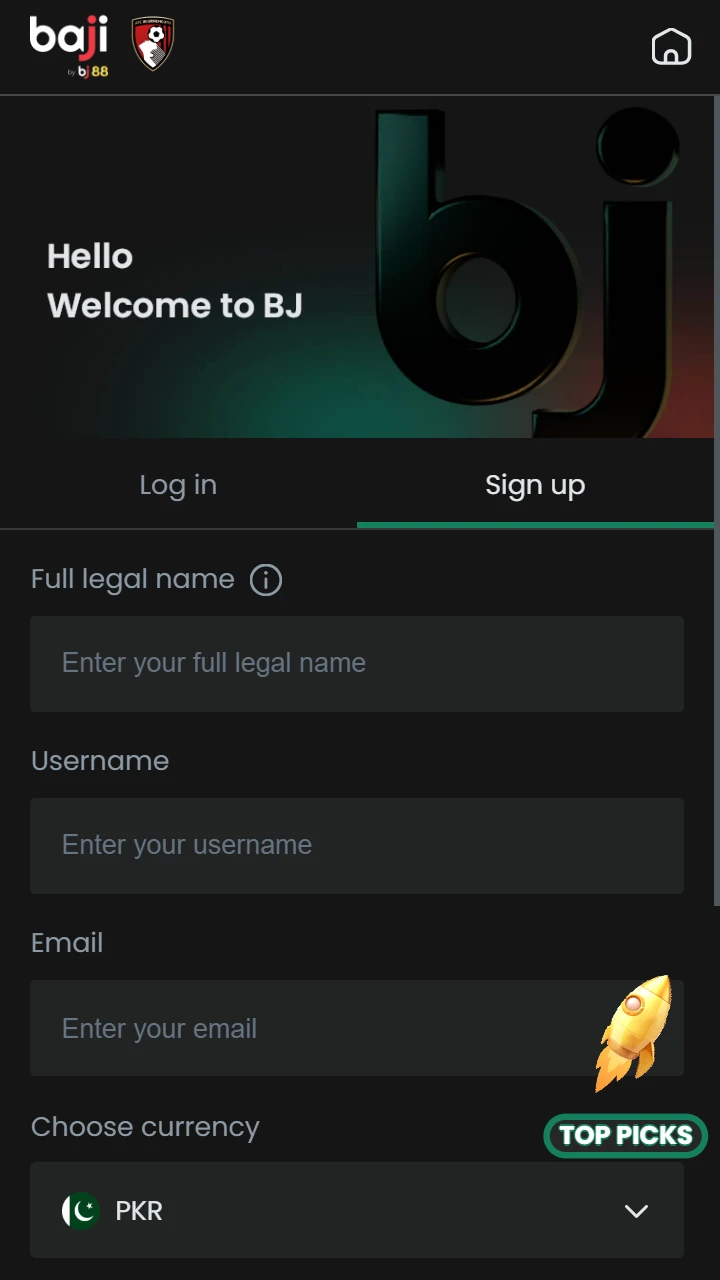 Fill out the Bj Baji app registration form and start betting now.