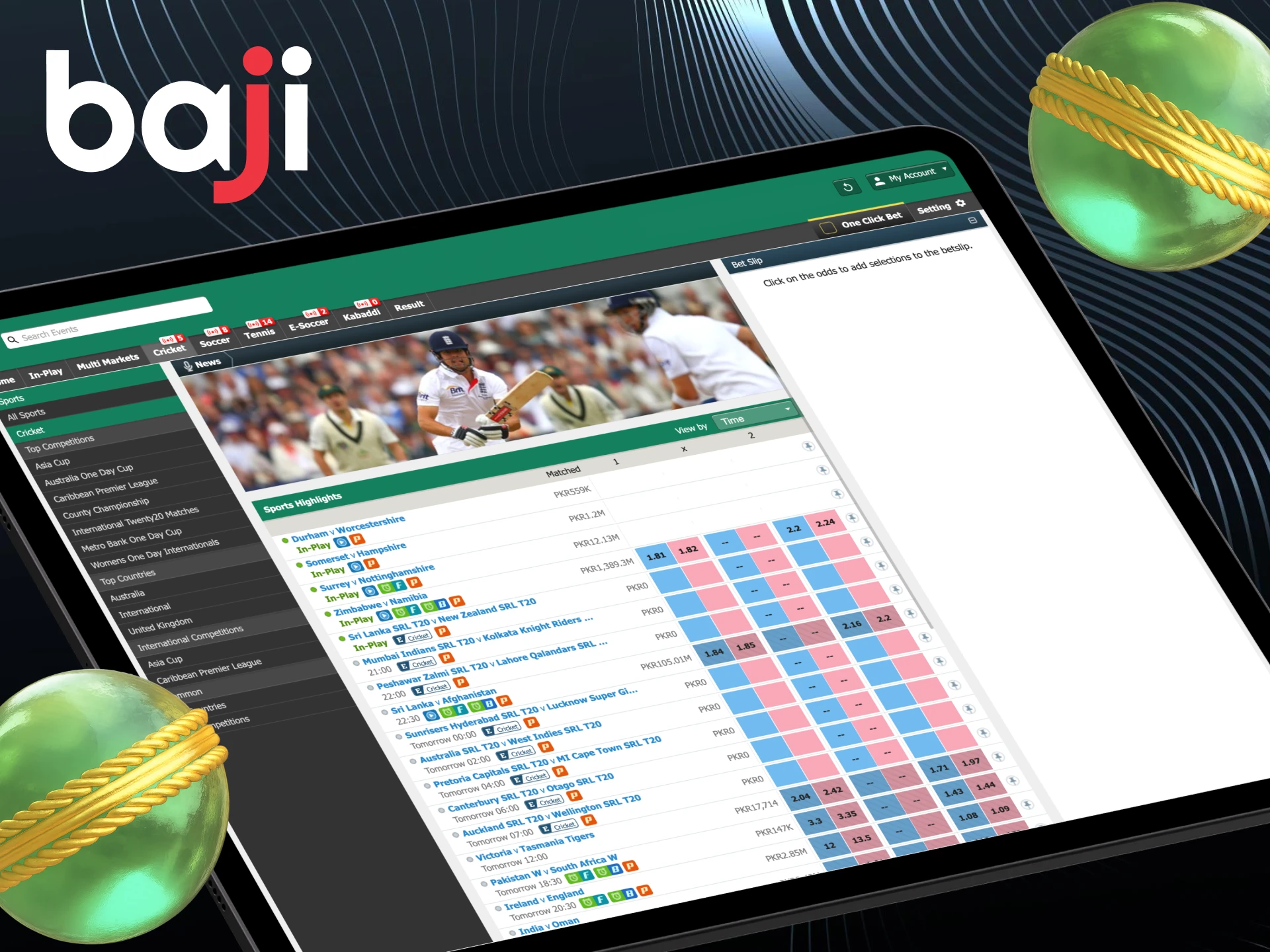 Experience thrilling cricket betting action on Baji.