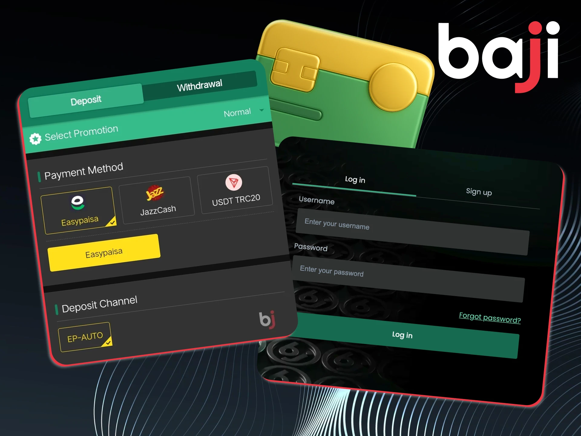 Deposit quickly and start gaming adventures with Baji.